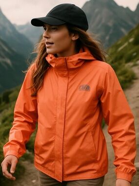 The North Face Resolve Jacket coral waterproof HyVent technology Size XL
